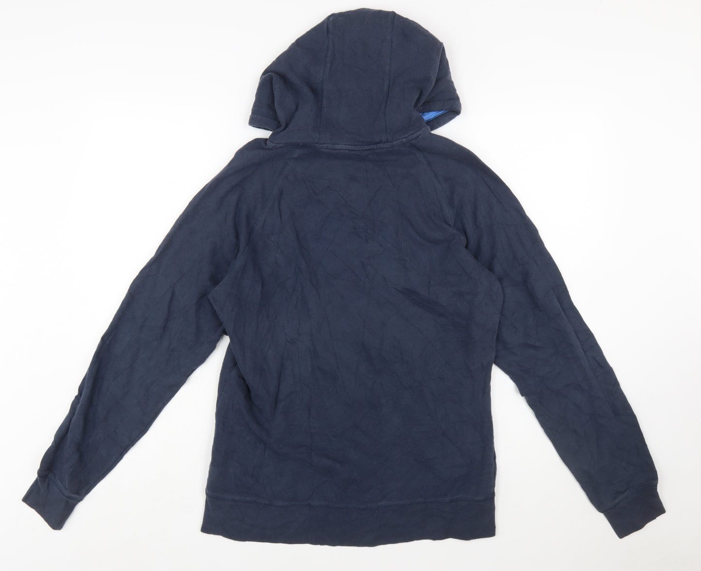 The North Face Womens Blue Pullover Hoodie Size L Cotton Blend