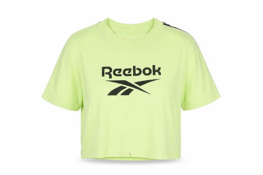 Reebok Womens Green Cropped T-Shirt XL