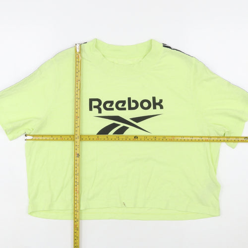 Reebok Womens Green Cropped T-Shirt XL