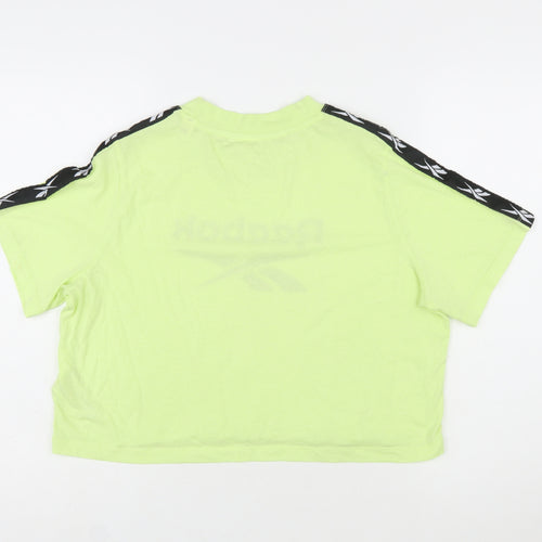 Reebok Womens Green Cropped T-Shirt XL