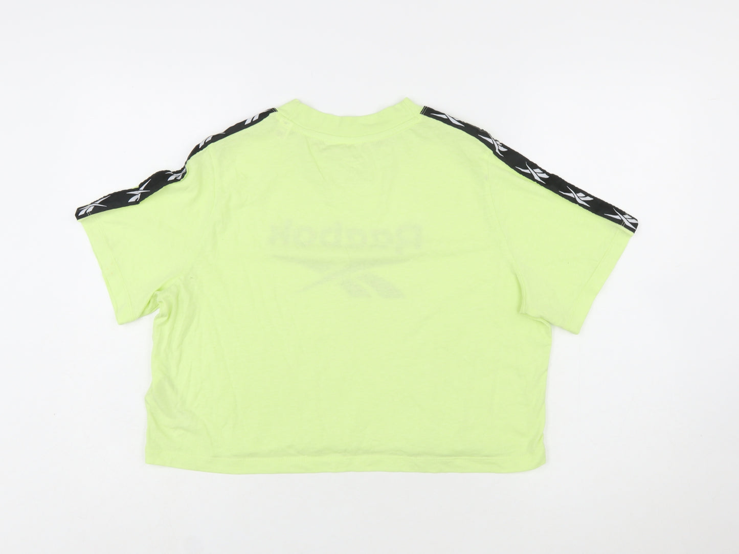 Reebok Womens Green Cropped T-Shirt XL