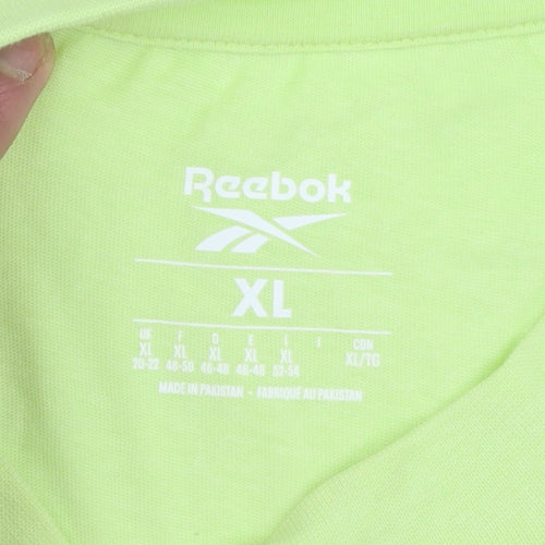 Reebok Womens Green Cropped T-Shirt XL