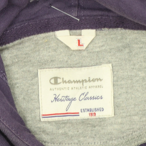 Champion Women's Purple Pullover Hoodie Size L Heritage Classics