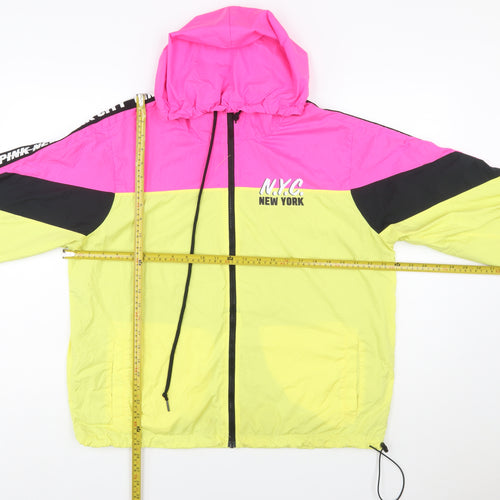 Victoria's Secret PINK Women’s Multicolour Hooded Windbreaker Jacket L