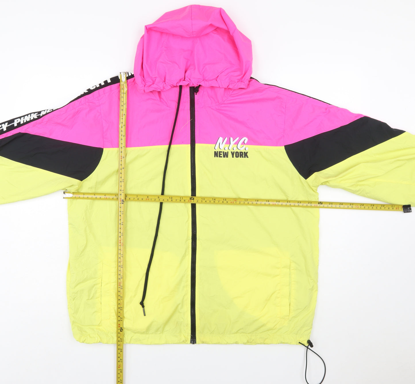 Victoria's Secret PINK Women’s Multicolour Hooded Windbreaker Jacket L