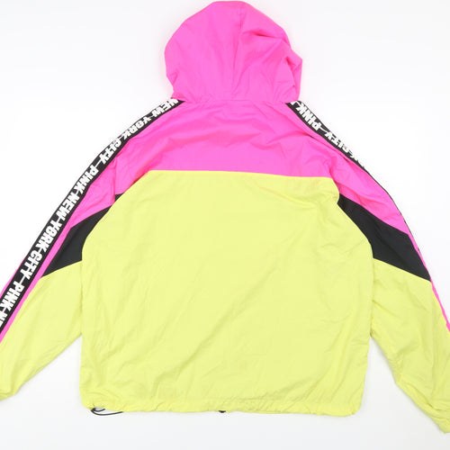 Victoria's Secret PINK Women’s Multicolour Hooded Windbreaker Jacket L