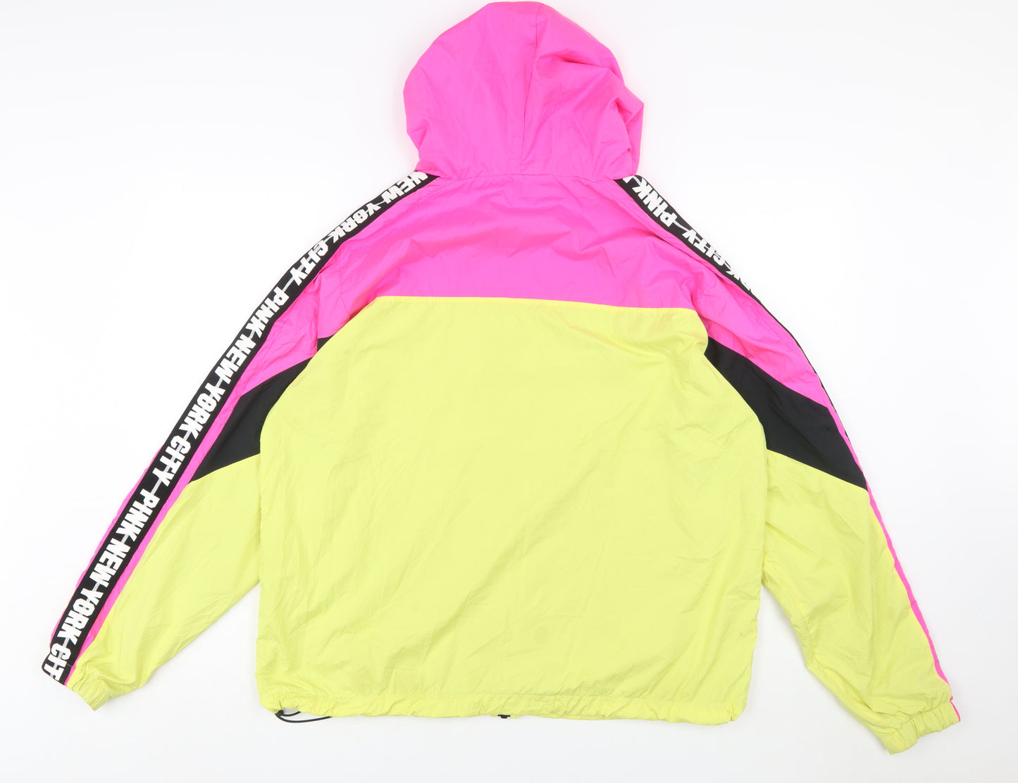 Victoria's Secret PINK Women’s Multicolour Hooded Windbreaker Jacket L