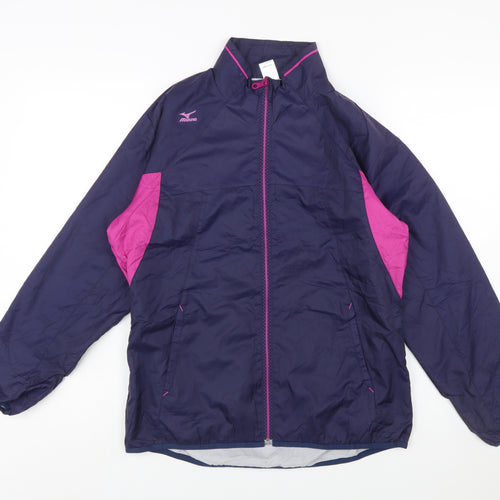 Mizuno Women's Purple Windbreaker Jacket M Breath Thermo Thermal Plus