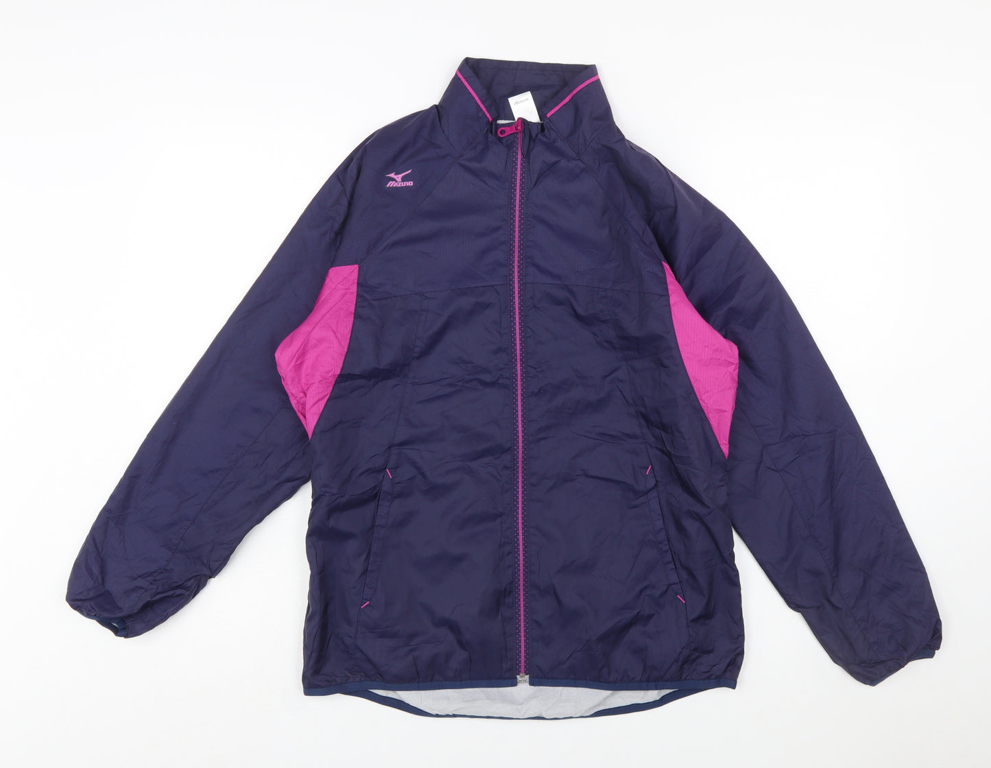 Mizuno Women's Purple Windbreaker Jacket M Breath Thermo Thermal Plus
