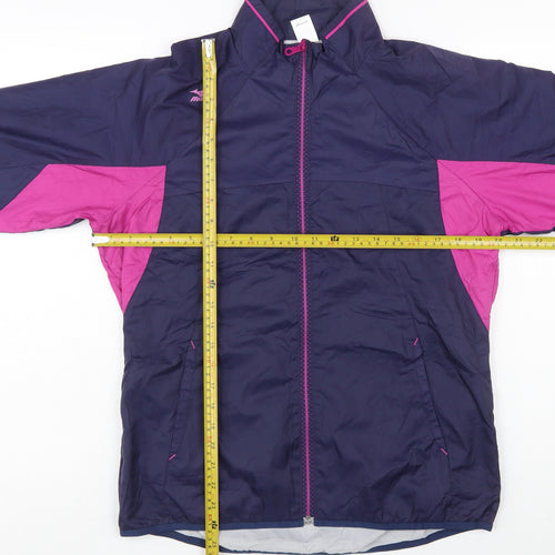 Mizuno Women's Purple Windbreaker Jacket M Breath Thermo Thermal Plus