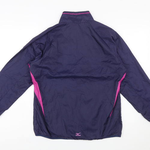 Mizuno Women's Purple Windbreaker Jacket M Breath Thermo Thermal Plus