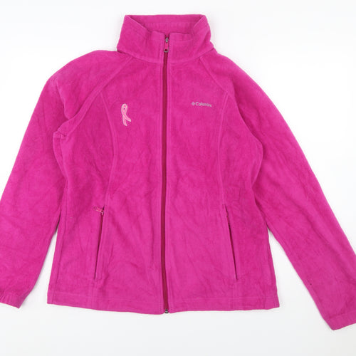 Columbia Women's Pink Fleece Full Zip Jacket Size L