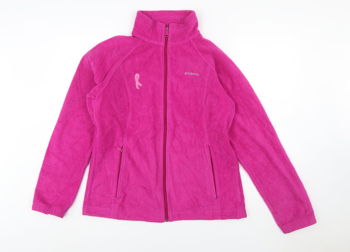 Columbia Women's Pink Fleece Full Zip Jacket Size L
