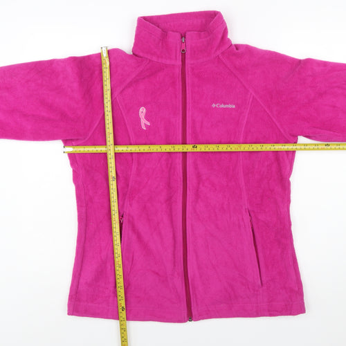 Columbia Women's Pink Fleece Full Zip Jacket Size L