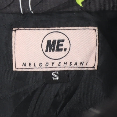 Melody Ehsani Women's Black Graphic Windbreaker Jacket Size S