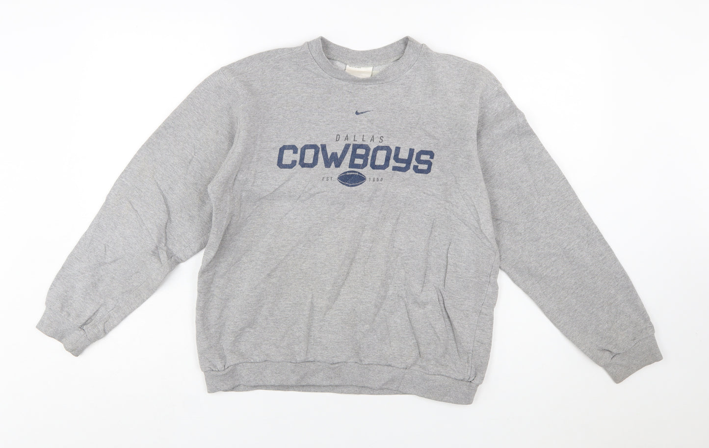 Nike Womens Grey Dallas Cowboys Pullover Sweatshirt L Vintage Sportswear