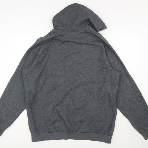 Adidas Men Grey XL Pullover Hoodie Fleece Logo Sportswear