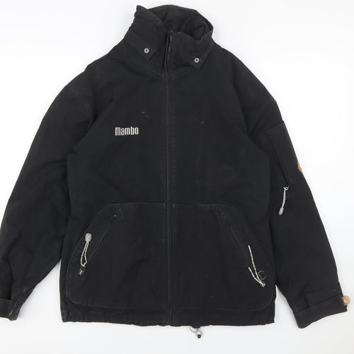 Mambo Men’s Black Waterproof Windbreaker Jacket Size L