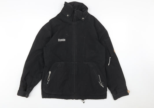 Mambo Men’s Black Waterproof Windbreaker Jacket Size L