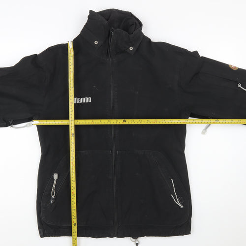 Mambo Men’s Black Waterproof Windbreaker Jacket Size L