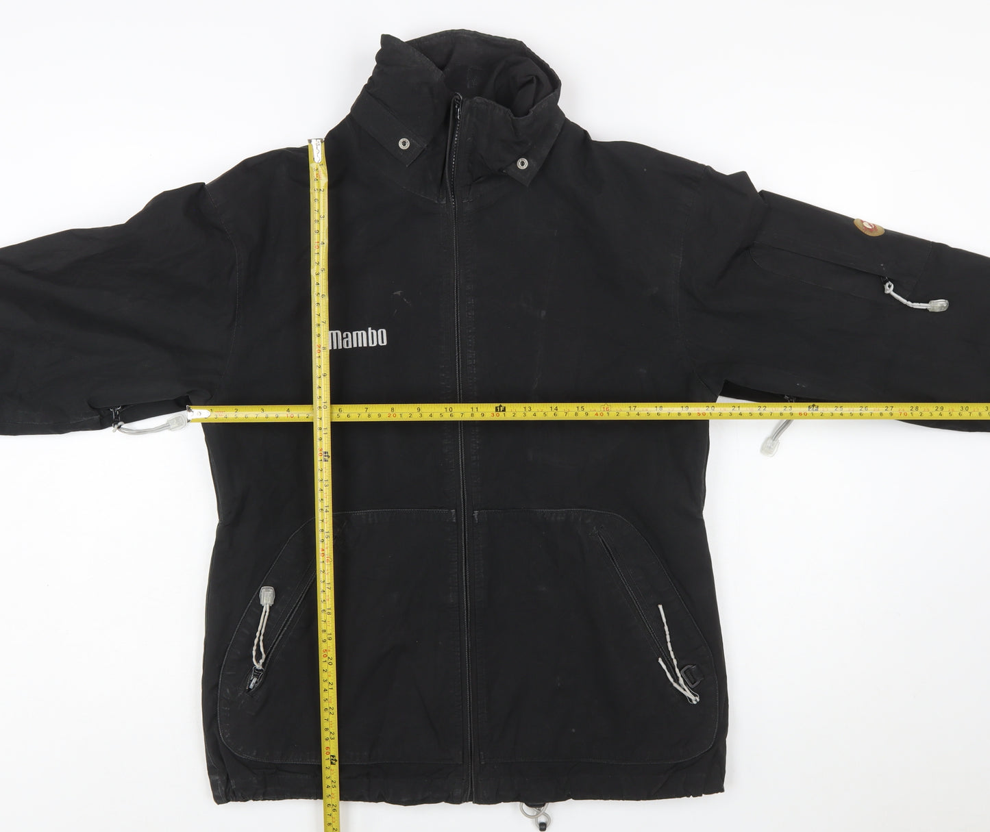 Mambo Men’s Black Waterproof Windbreaker Jacket Size L