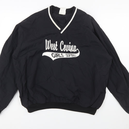 Rawlings Women's Black V-Neck Pullover Sweatshirt M West Covina Softball
