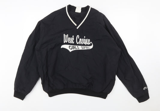 Rawlings Women's Black V-Neck Pullover Sweatshirt M West Covina Softball