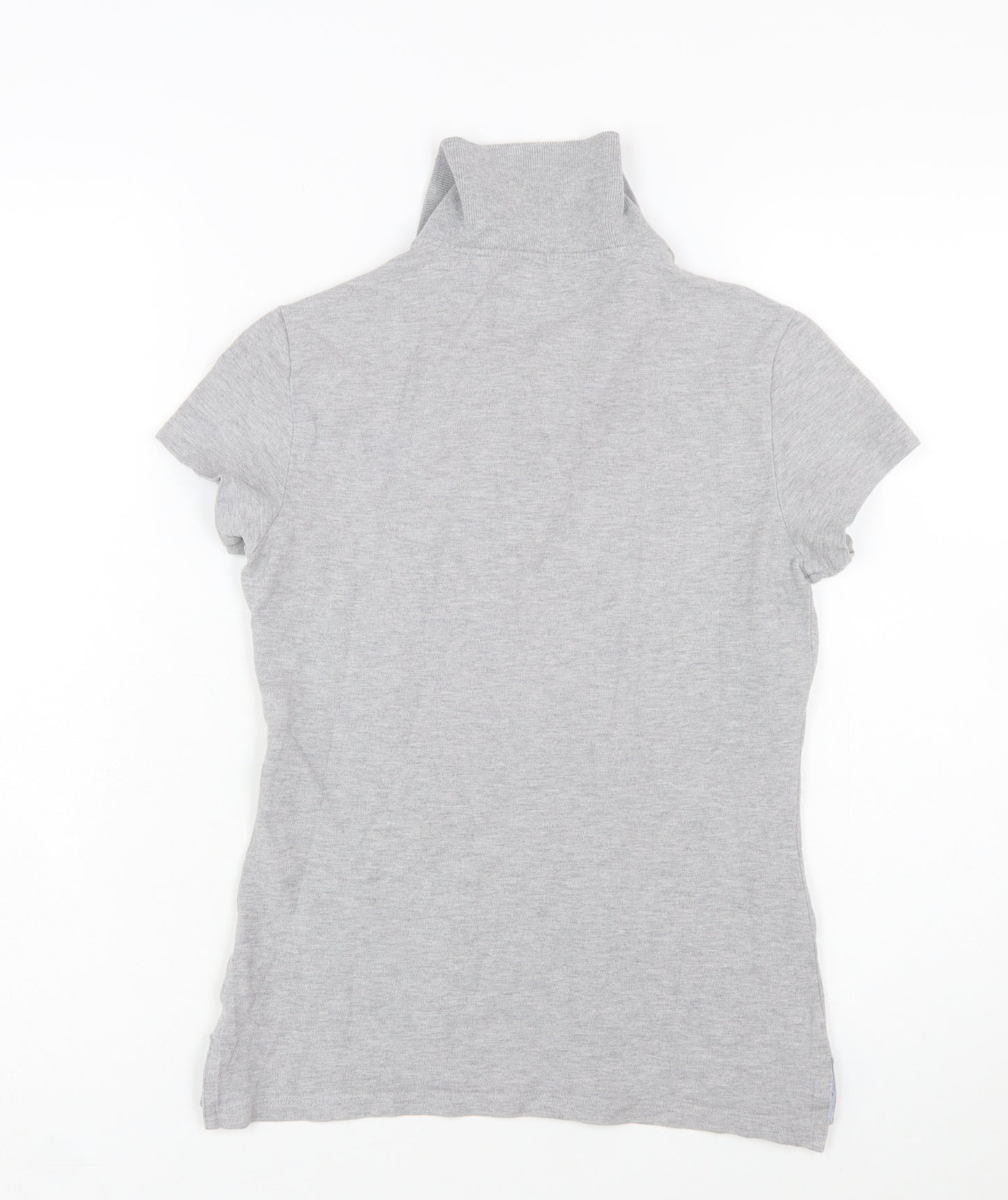 Tommy Hilfiger Women's Grey Slim Fit Polo Shirt M