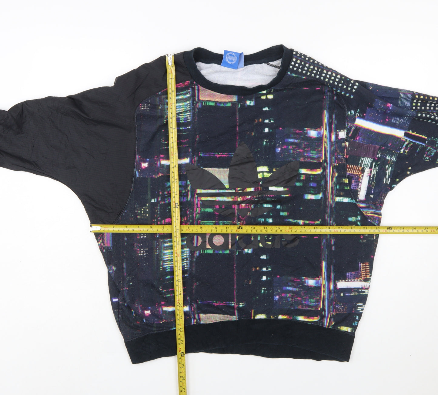 Adidas Women’s Black Multicoloured Pullover Sweatshirt Size 10 Graphic Print
