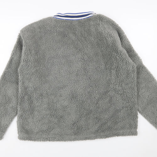 Tommy Hilfiger Womens Grey Fleece Pullover Sweatshirt Size L