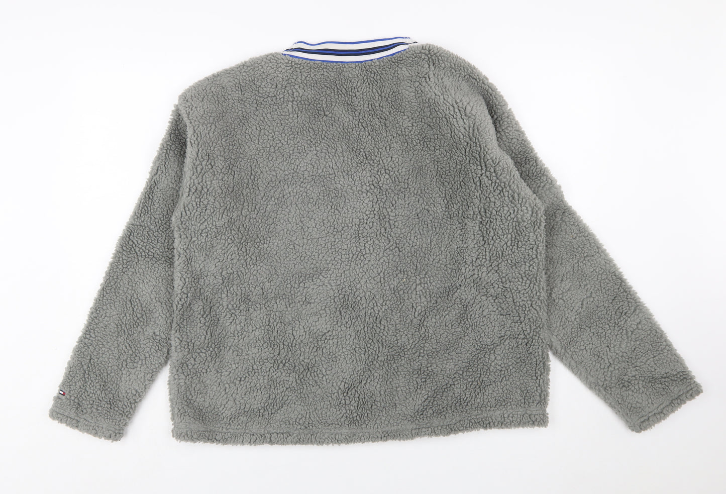 Tommy Hilfiger Womens Grey Fleece Pullover Sweatshirt Size L