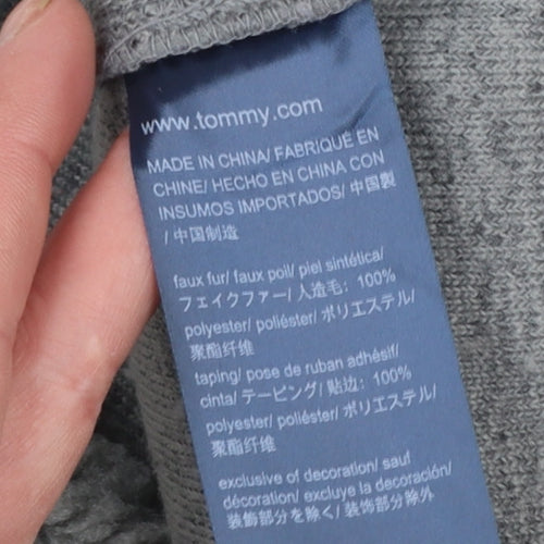 Tommy Hilfiger Womens Grey Fleece Pullover Sweatshirt Size L
