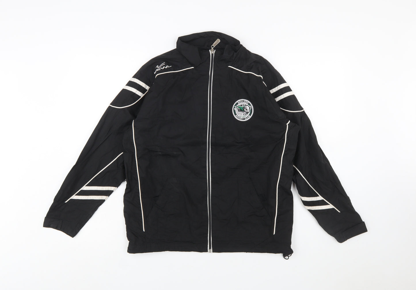 Kewl Boys Black Full Zip Track Jacket Size 10-12 Years Boulder Bison