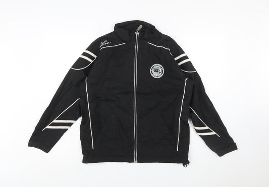 Kewl Boys Black Full Zip Track Jacket Size 10-12 Years Boulder Bison