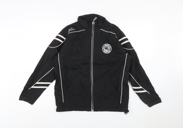 Kewl Boys Black Full Zip Track Jacket Size 10-12 Years Boulder Bison