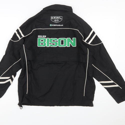 Kewl Boys Black Full Zip Track Jacket Size 10-12 Years Boulder Bison