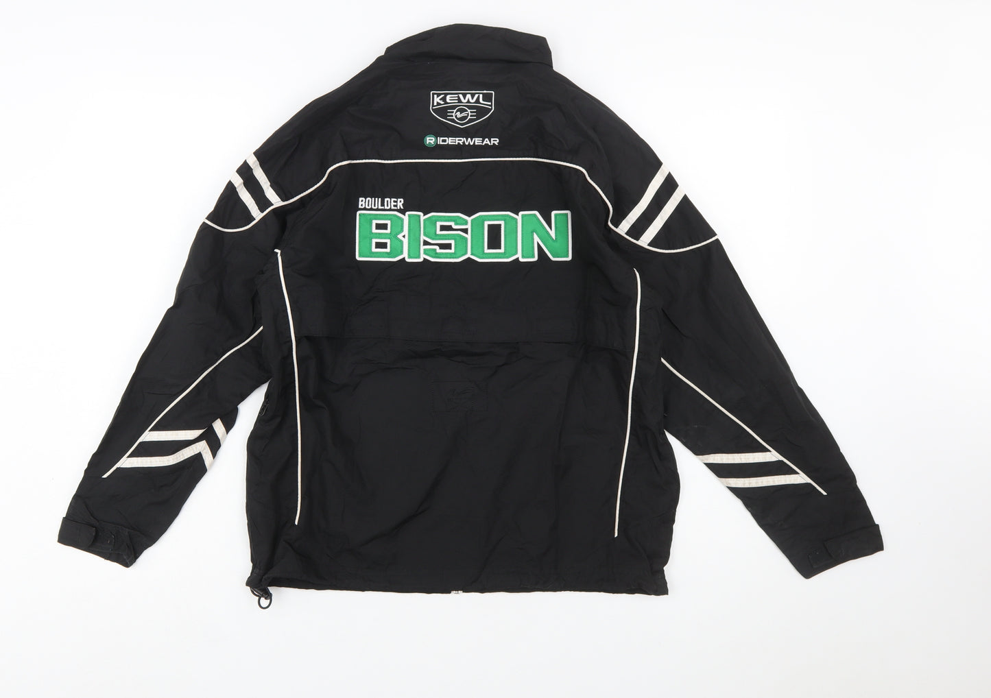 Kewl Boys Black Full Zip Track Jacket Size 10-12 Years Boulder Bison
