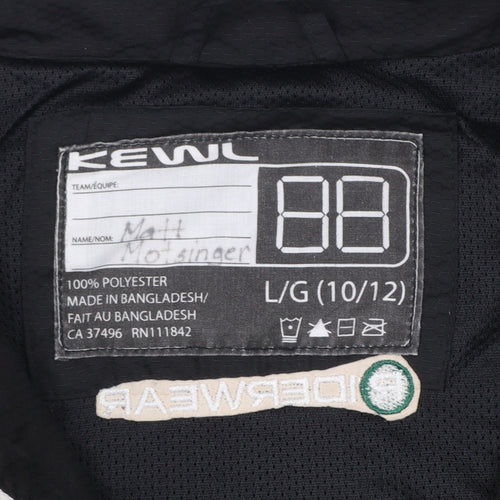 Kewl Boys Black Full Zip Track Jacket Size 10-12 Years Boulder Bison