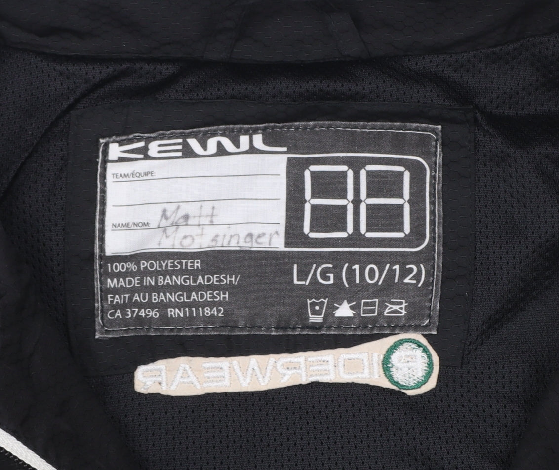 Kewl Boys Black Full Zip Track Jacket Size 10-12 Years Boulder Bison