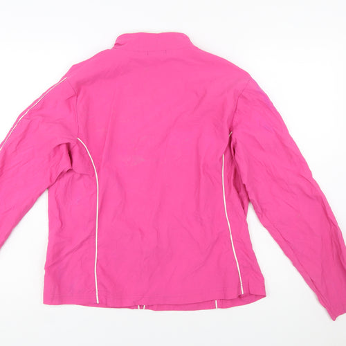 Champion Women's Pink Windbreaker Jacket Size L Zip Lightweight