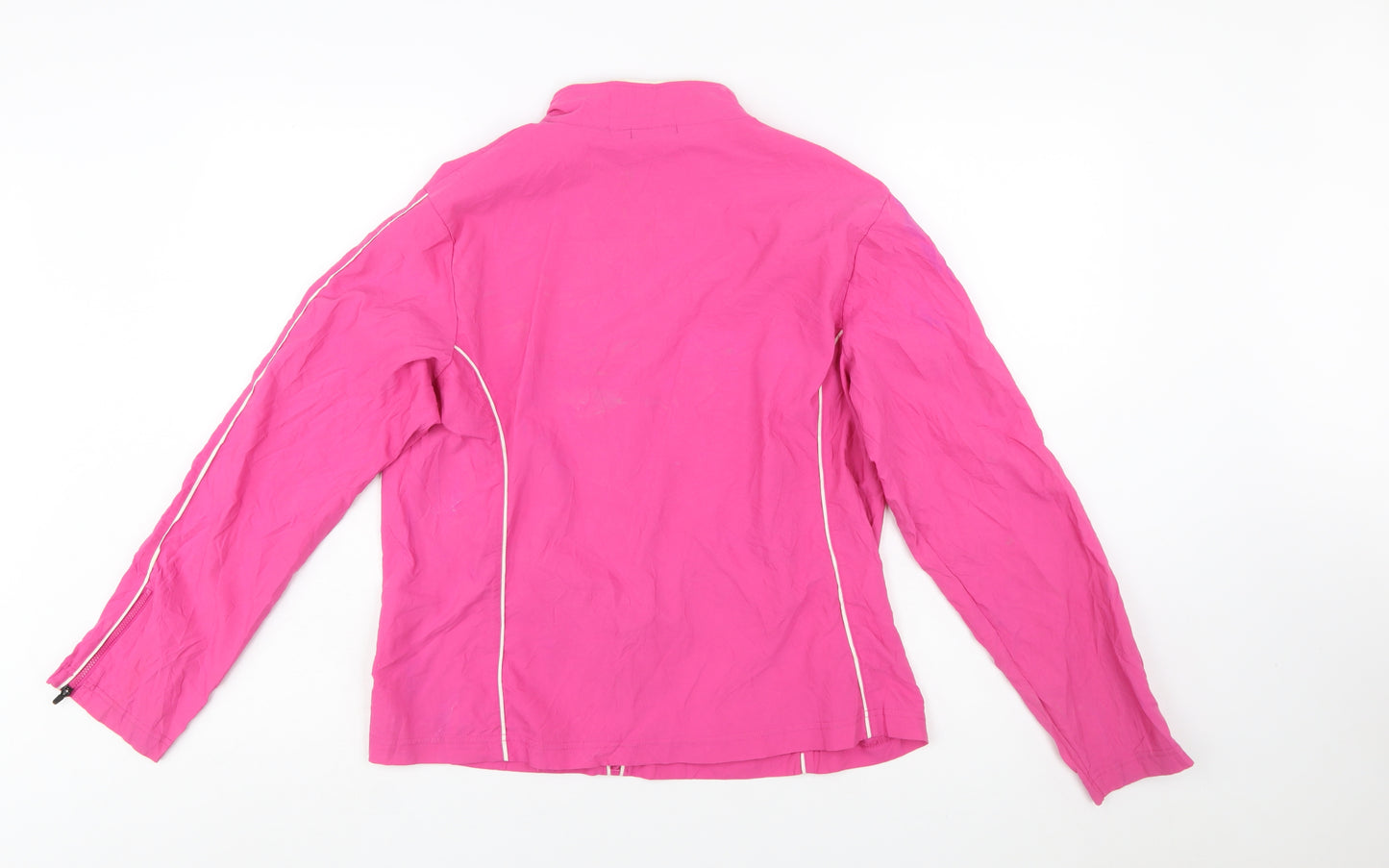 Champion Women's Pink Windbreaker Jacket Size L Zip Lightweight