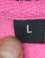 Fila Womens Pink Black Full Zip Sweatshirt Hoodie L Size