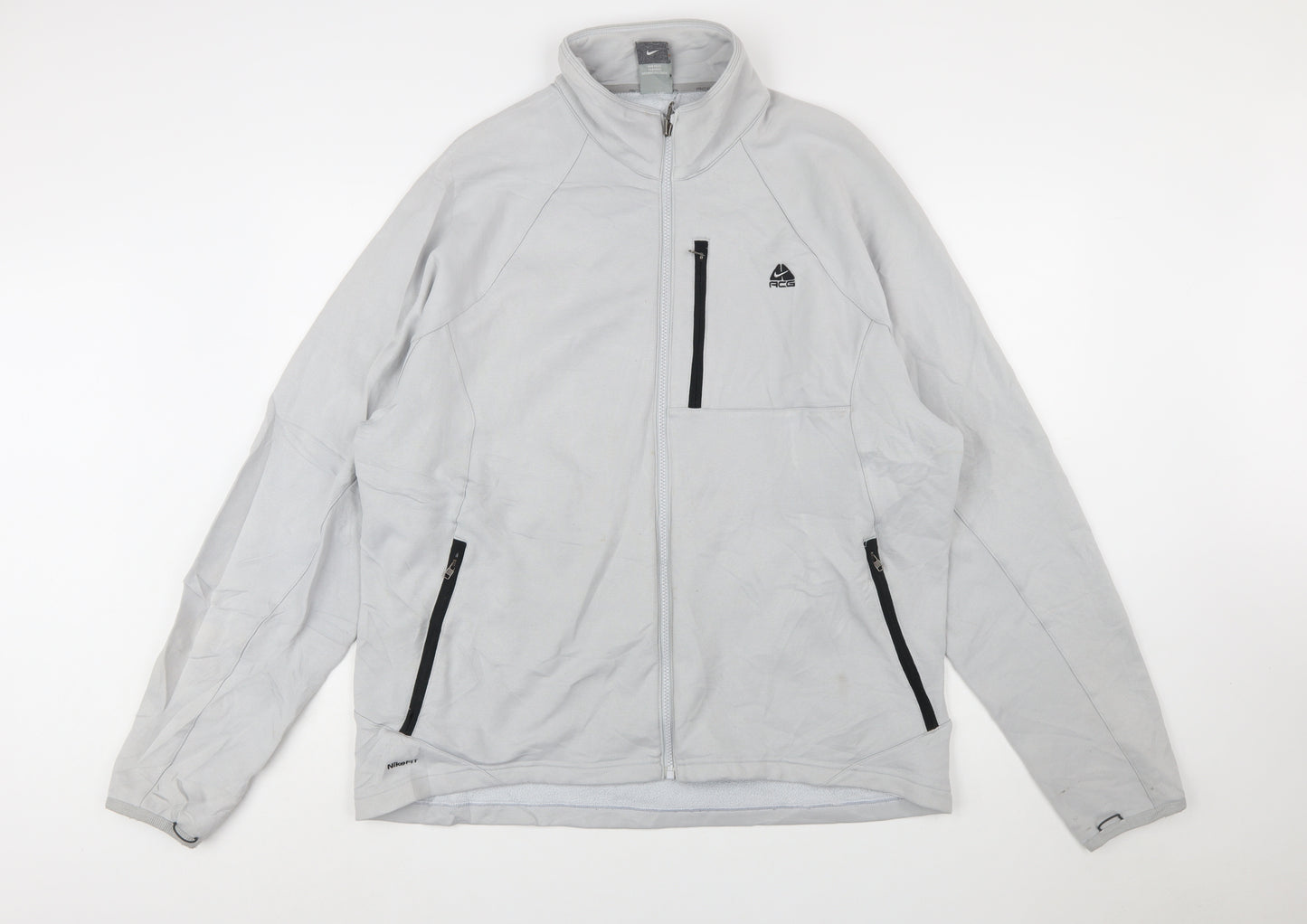 Nike ACG Men's Grey XL Full Zip Fleece Sweatshirt Jacket