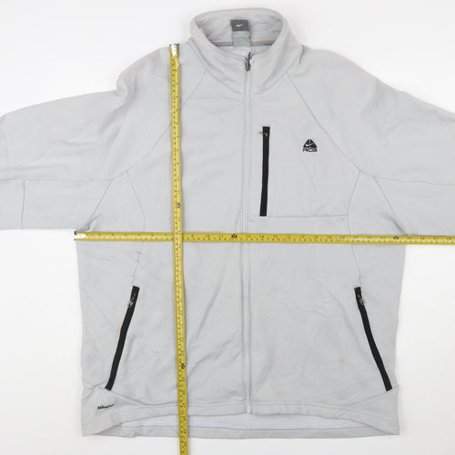 Nike ACG Men's Grey XL Full Zip Fleece Sweatshirt Jacket