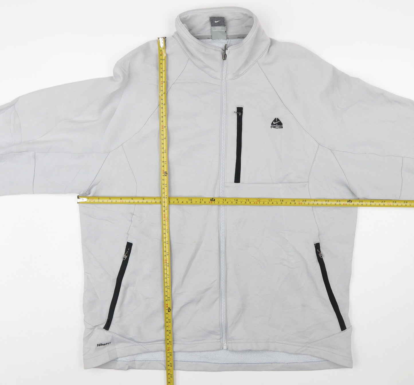 Nike ACG Men's Grey XL Full Zip Fleece Sweatshirt Jacket