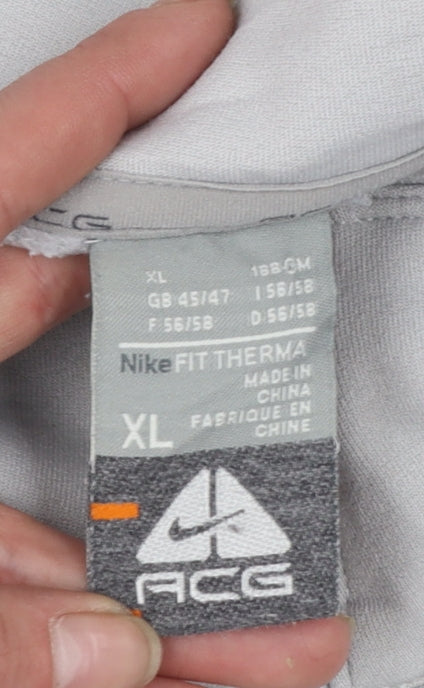 Nike ACG Men's Grey XL Full Zip Fleece Sweatshirt Jacket