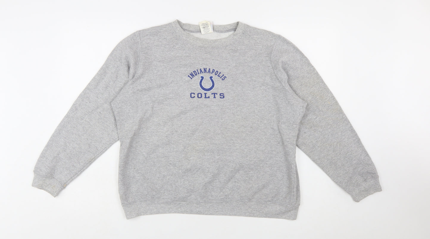 NFL For Her Grey Indianapolis Colts Women's XL Pullover Sweatshirt