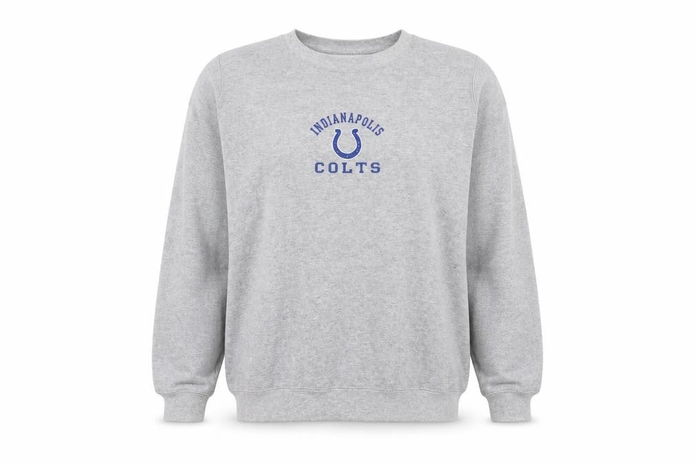 Front view of NFL For Her Grey Indianapolis Colts Women's XL Pullover Sweatshirt