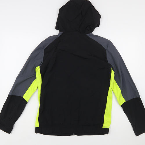 Russell Boys Black XL (14-16 Years) Hooded Windbreaker Jacket