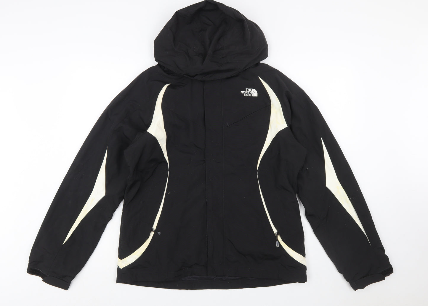 The North Face Womens Black M Ski Jacket Hooded Waterproof Mid-Length